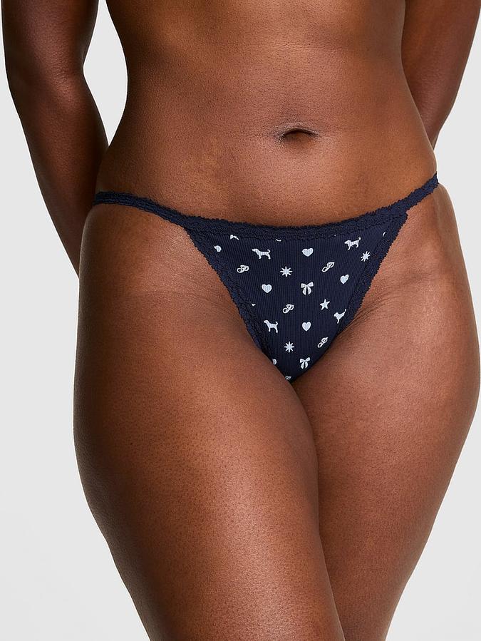 Wink Lace-Trim String Bikini Panty
