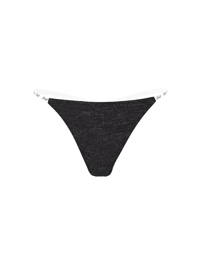 Logo Cotton Scoop Thong Panty image number 2