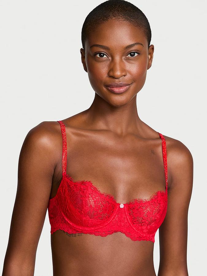 Wicked Twinkle Strap Unlined Lace Balconette Bra