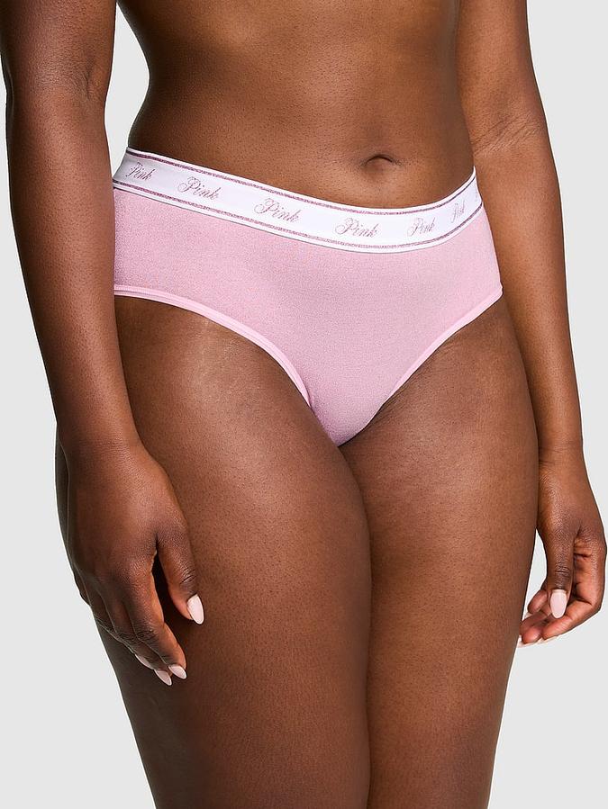 Logo Cotton Shimmer Hiphugger Panty image number 0