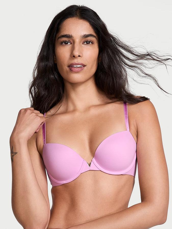 Smooth Lightly Lined Plunge Demi Bra