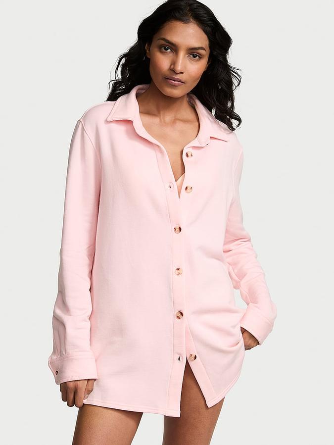 Brushed Modal Fleece Oversized Shirt image number 0