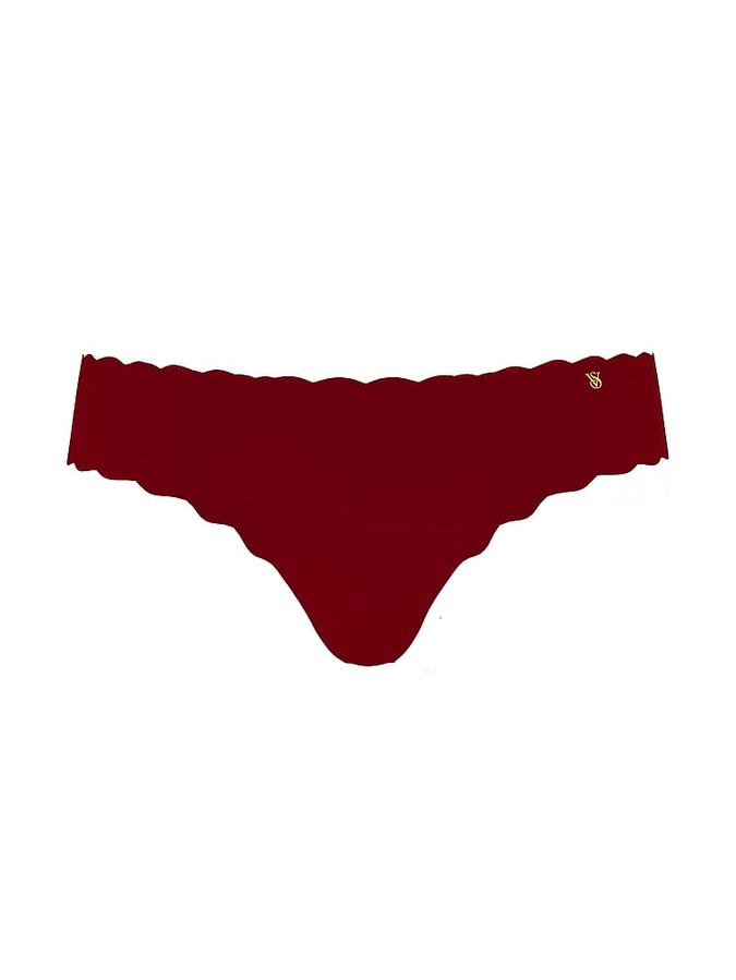 No-Show Scalloped Thong Panty image number 2
