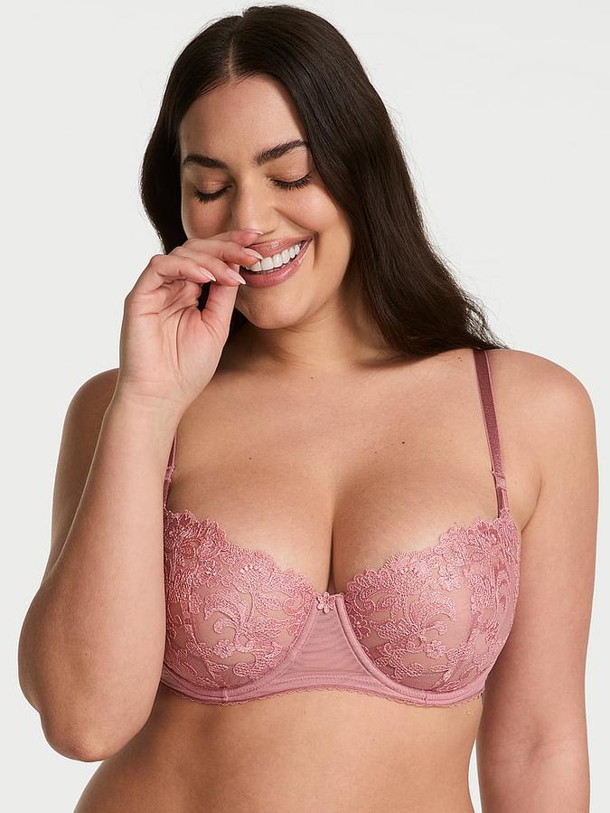 Wicked Vintage Blossom Embroidery Unlined Balconette Bra image number 0
