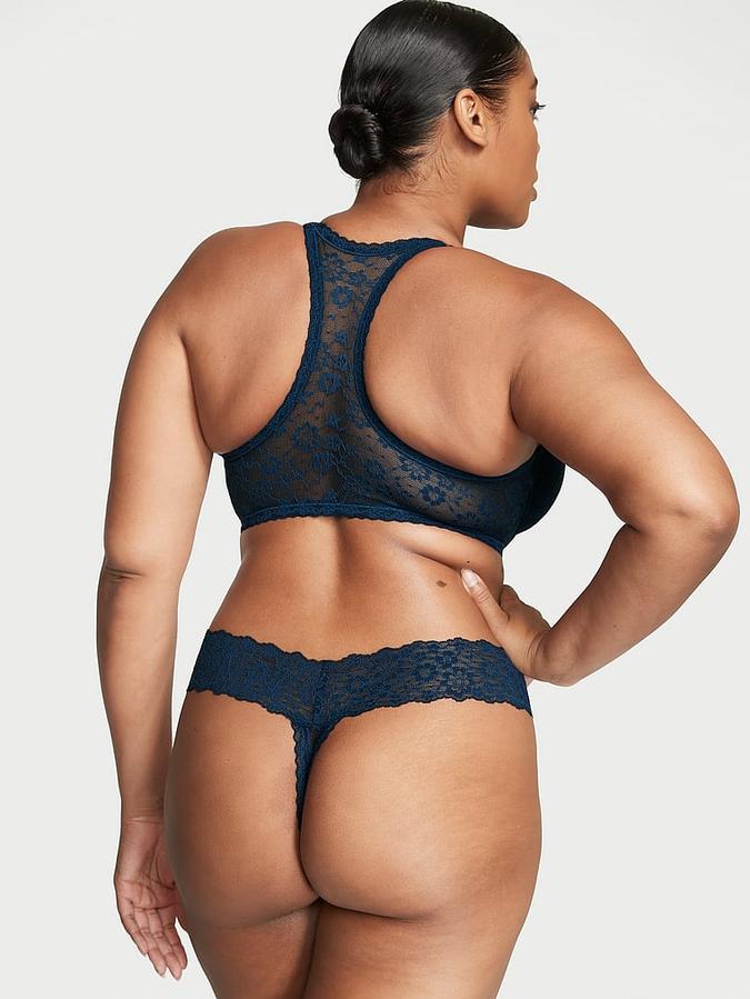 Lace-Up Lace Thong Panty image number 1