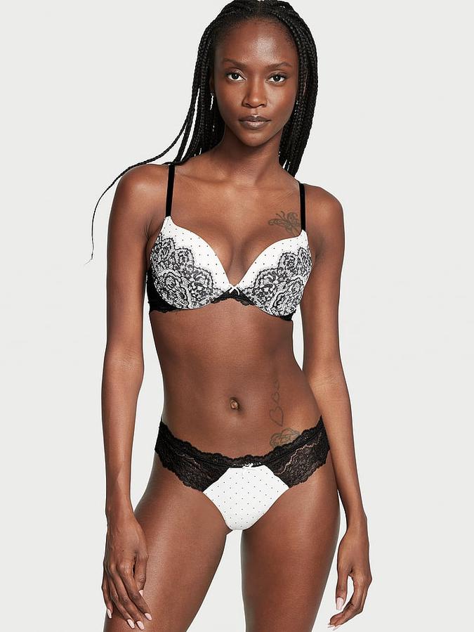 Lace Trim Thong Panty
