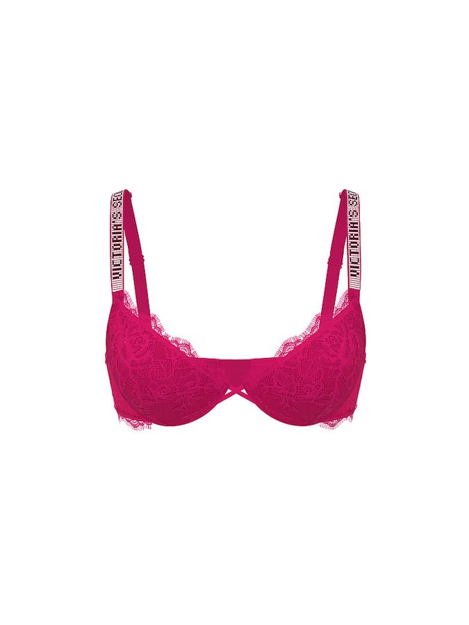 Shine Strap Lace Push-Up Bra image number 2