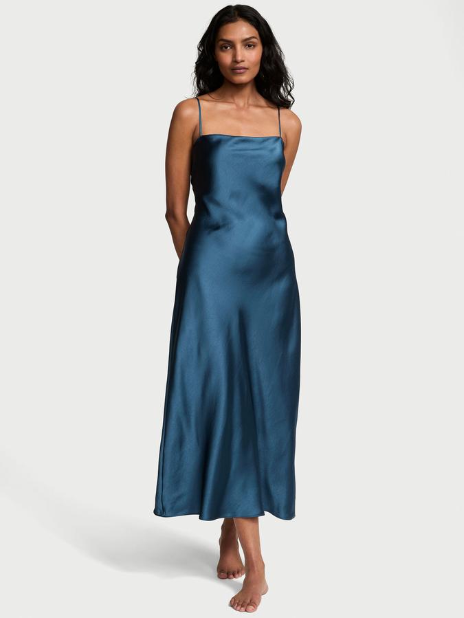 Luxe Satin Long Slip Dress image number 0