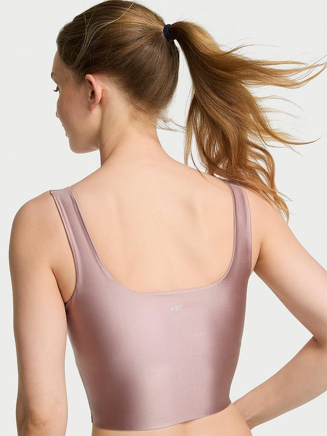 VSX GlossyTech&trade; Square-Neck Bra Top