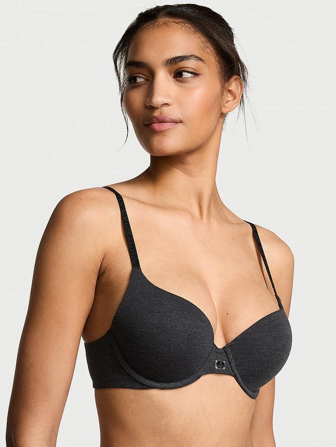Cotton Logo Hardware Perfect Shape Push-Up Bra image number 0