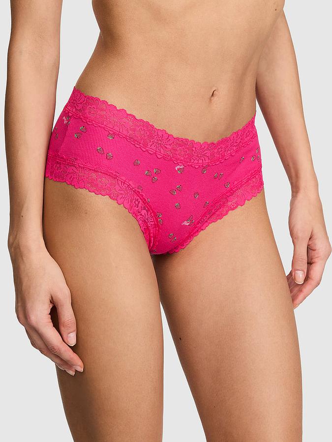 PINK Wink&trade; Lace-Trim Cheeky Panty