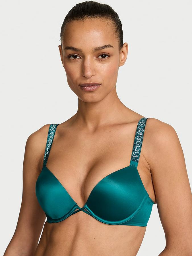 Bombshell Logo Shine Strap Add-2-Cups Push-Up Bra