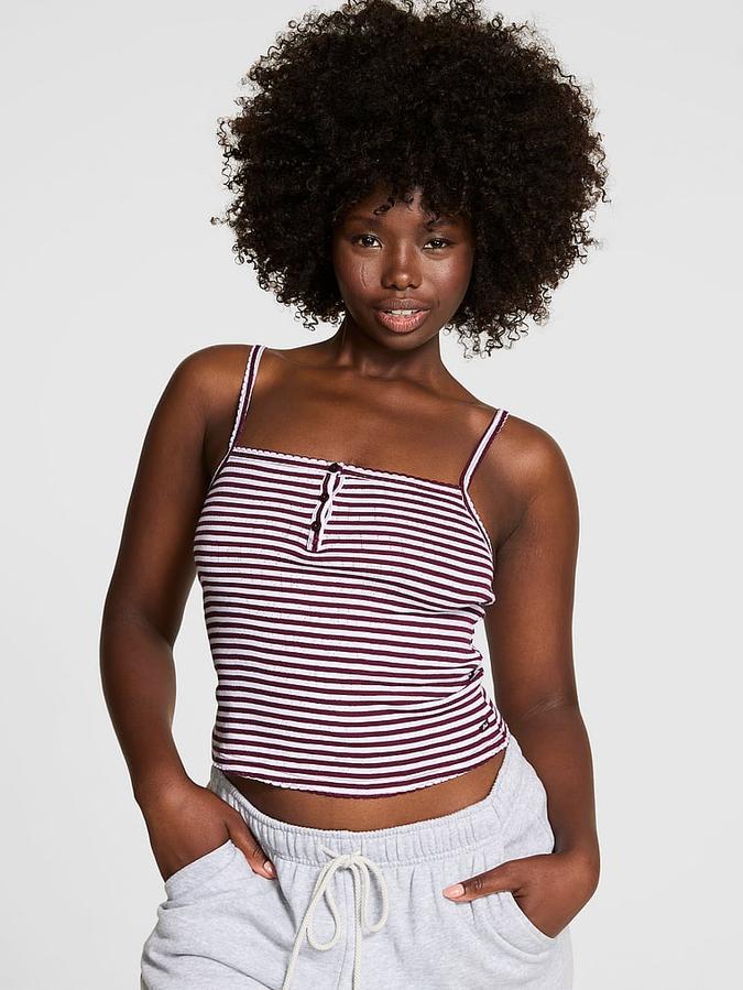 Pointelle Henley Cami image number 0