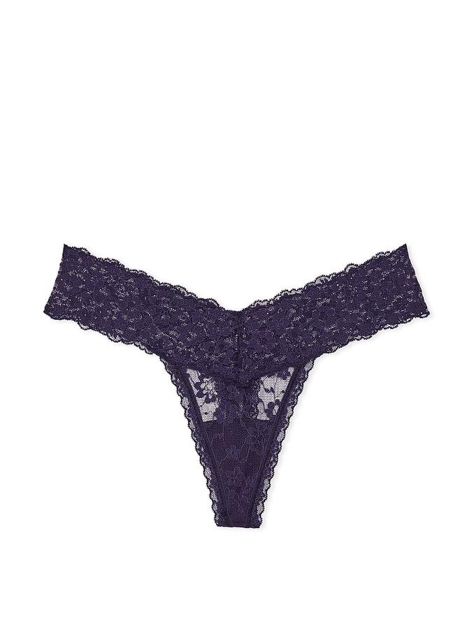 Sequin Posey Lace Thong Panty image number 1