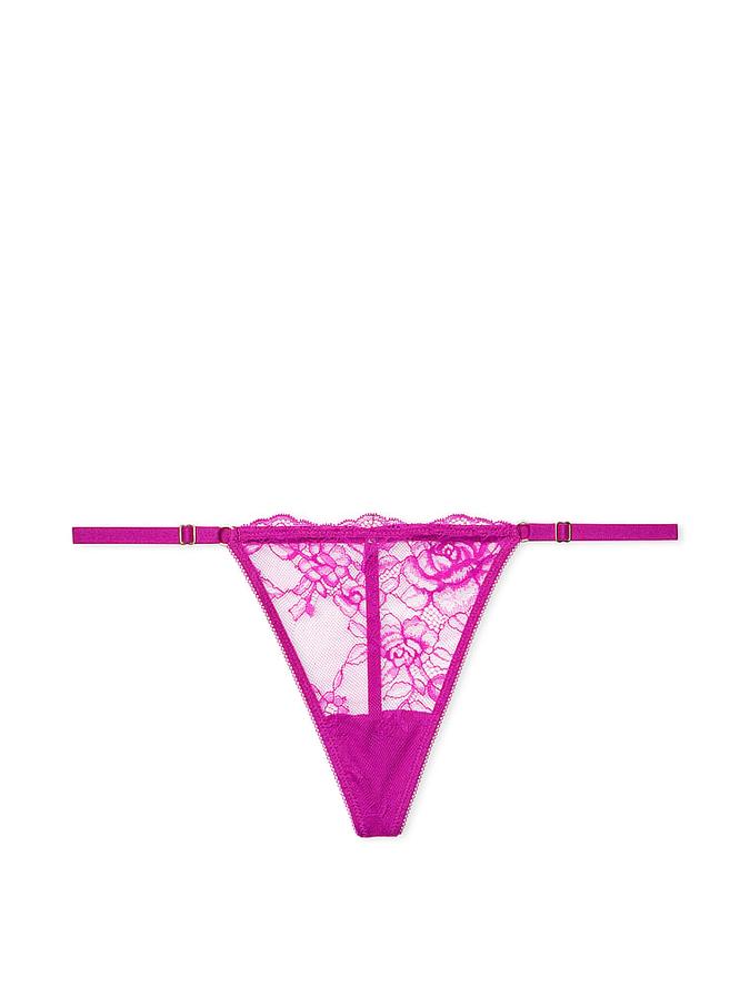 Rose Lace Adjustable V-String Panty image number 2