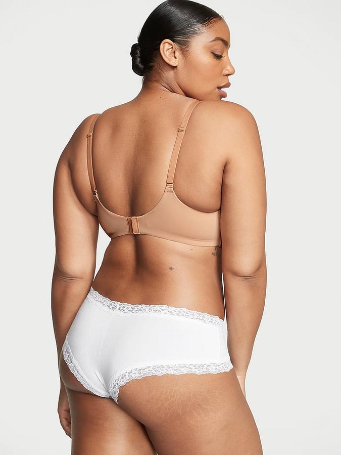 Lace-Waist Cotton Cheeky Panty image number 1