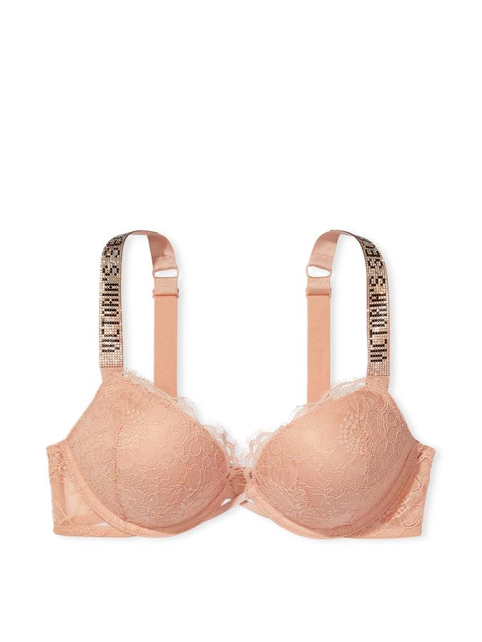 Bombshell Add-2-Cups Lace Shine Strap Push-Up Bra image number 2
