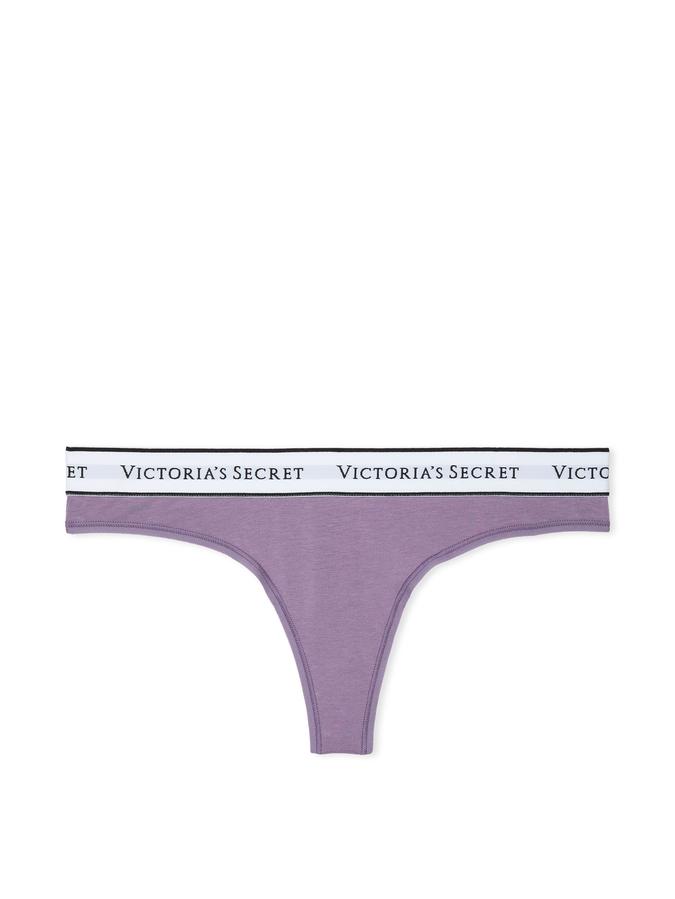 Logo Cotton Thong Panty image number 1