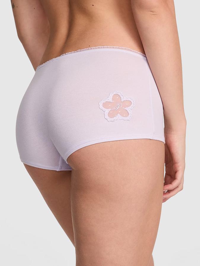 Cotton Daisy Patch Boyshort Panty image number 1