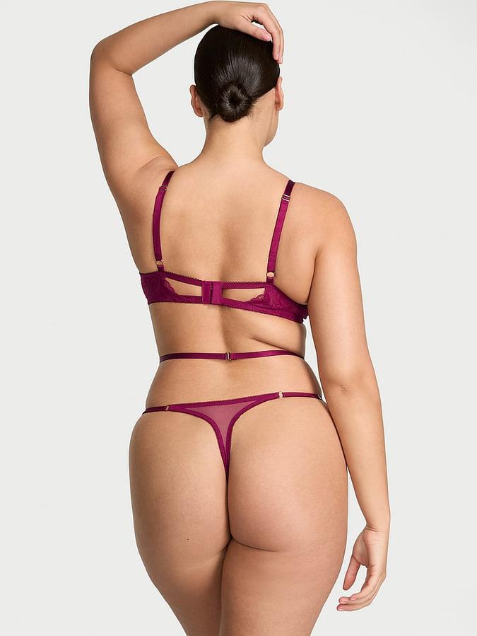 Rose Lace Lightly Lined Strappy Teddy image number 1