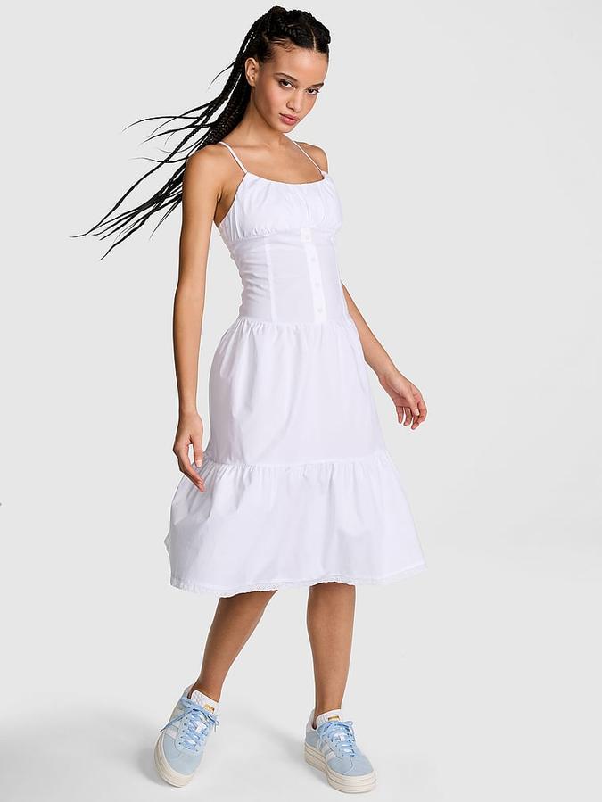 Prairie Poplin Midi Dress image number 0
