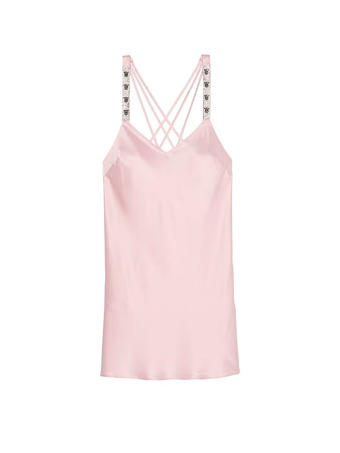 Scattered Shine Strap Satin Strappy-Back Slip image number 2