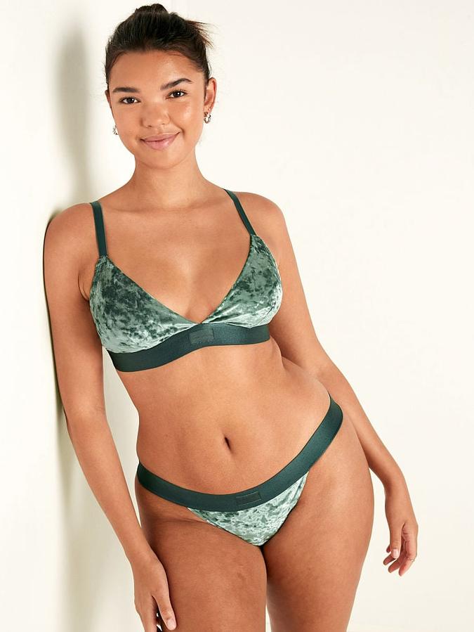 Velvet Triangle Bralette image number 0