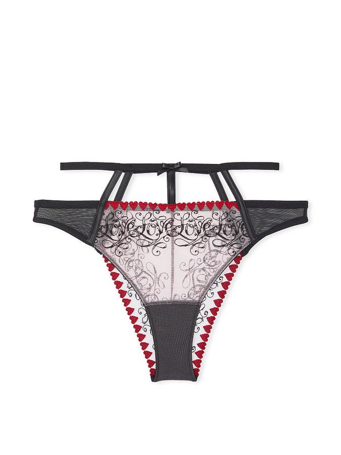 Love Letters Embroidery Strappy Panty image number 2