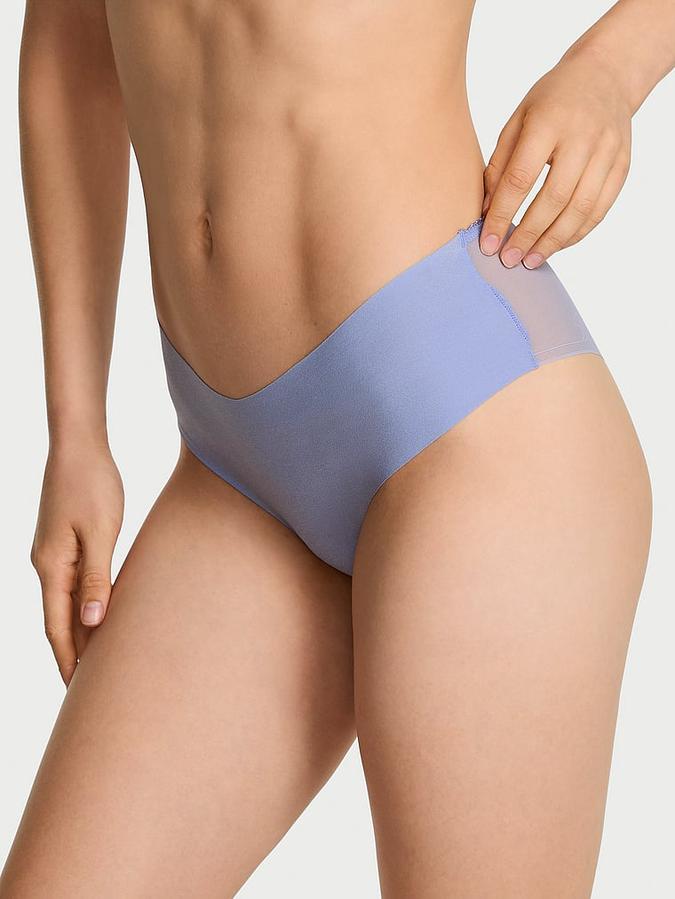 No-Show Mesh-Back Logo Cheeky Panty