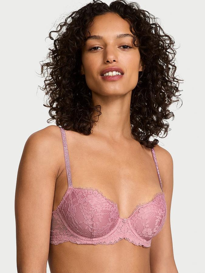 Twinkle Strap Lace Classic-Coverage Demi Bra image number 0
