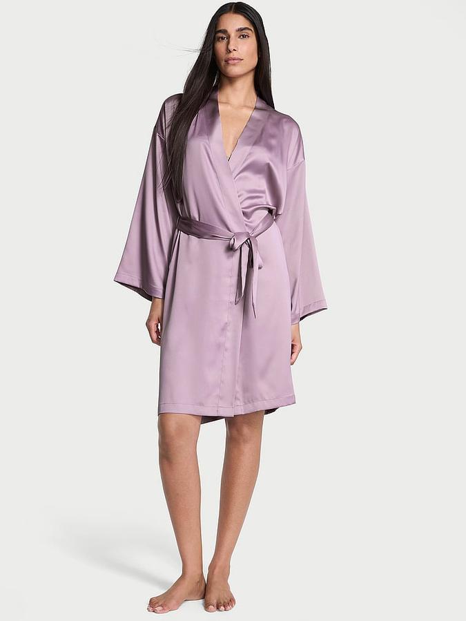 Satin Midi Robe image number 0