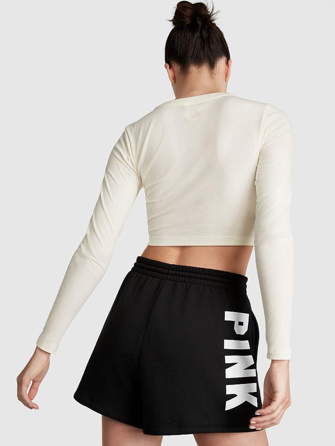 Rib Long-Sleeve Crop Top image number 1