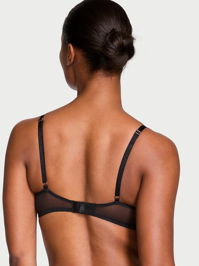 Ziggy Glam Floral Embroidery Low-Cut Demi Bra image number 1