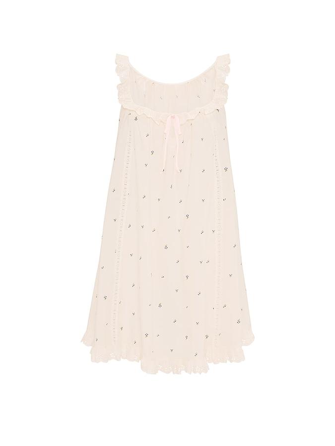 Cotton Dream Lace-Trim Short Slip Dress image number 2