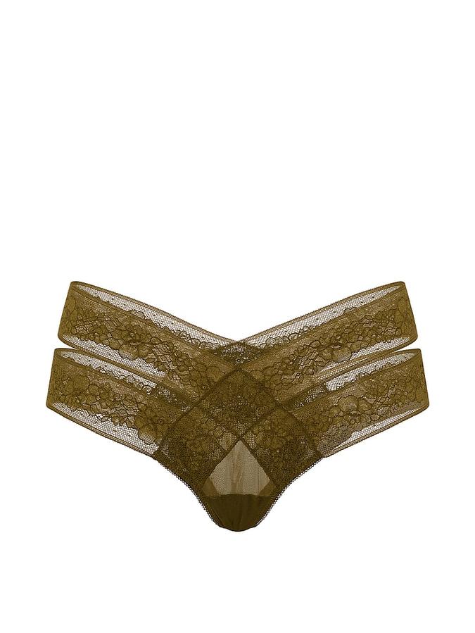 Rose Lace Strappy Cut-Out Cheeky Panty image number 2
