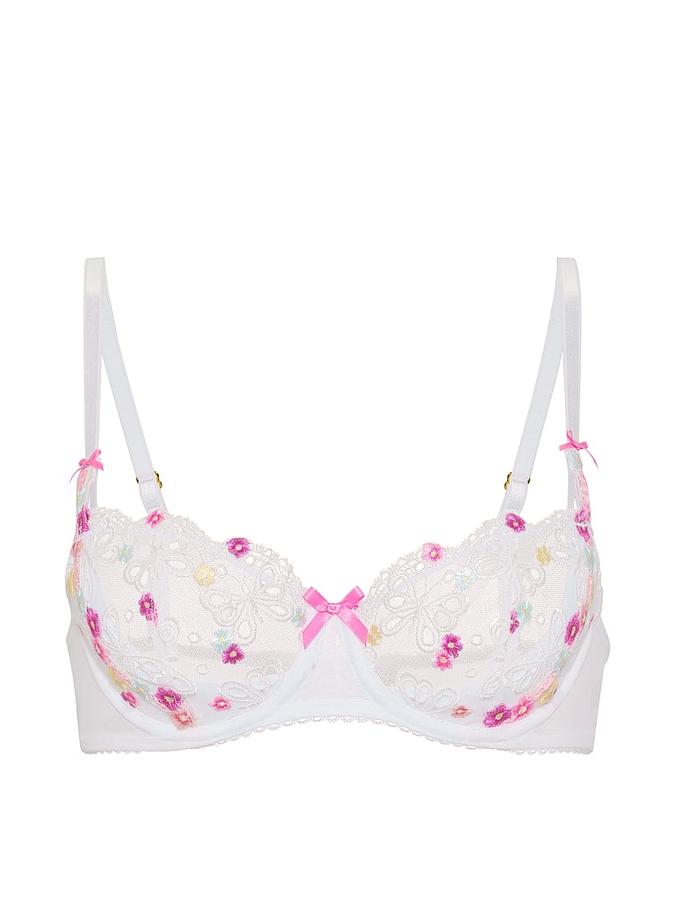 Wicked Unlined Butterflies Embroidery Balconette Bra image number 2