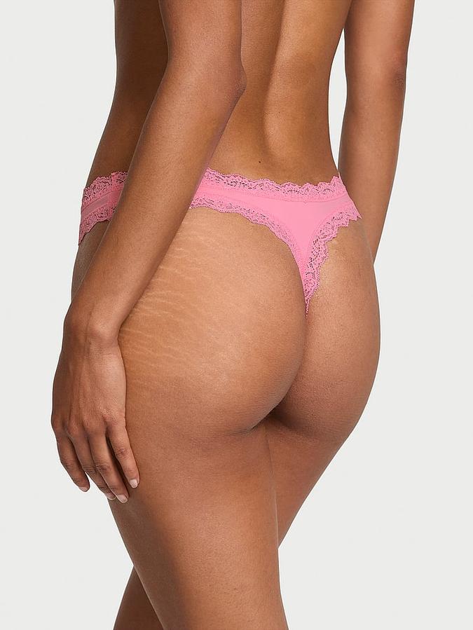 Lace-Trim Thong Panty