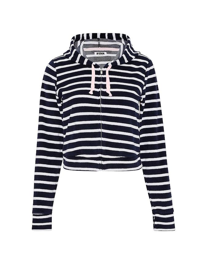 Terry Full-Zip Cover-Up Hoodie image number 2