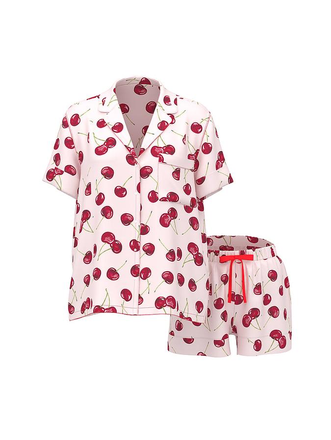 Signature Satin Short Pajama Set image number 2