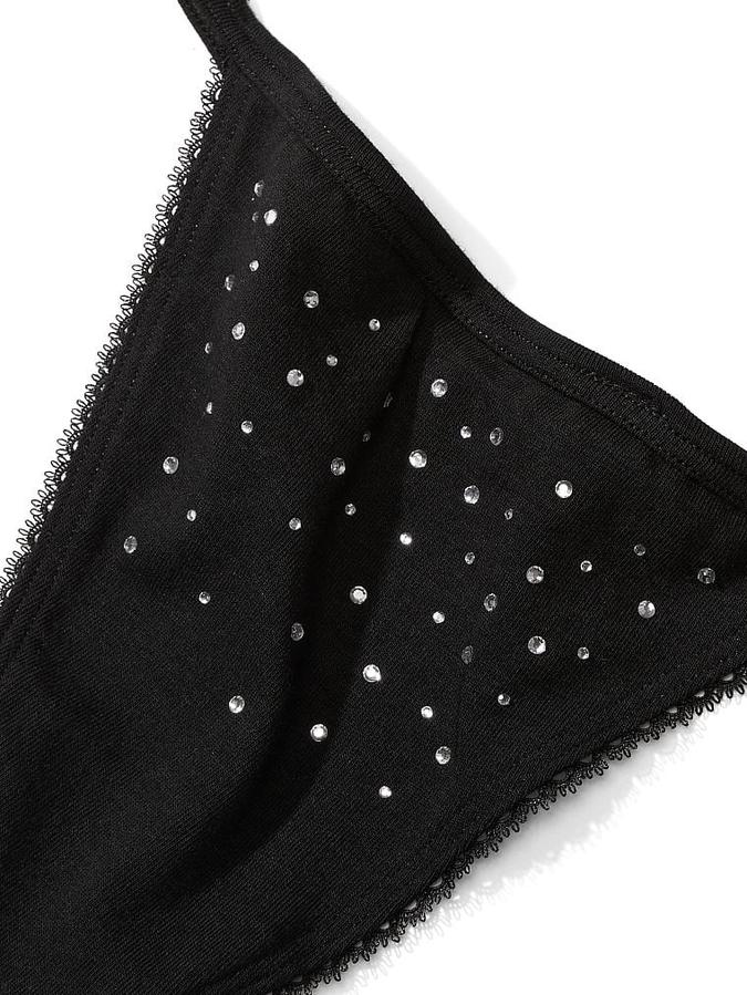 Stretch Cotton Scatter Shine V-String Panty image number 2
