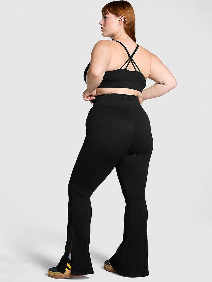 Soft Seamless Cable Flare Leggings image number 1