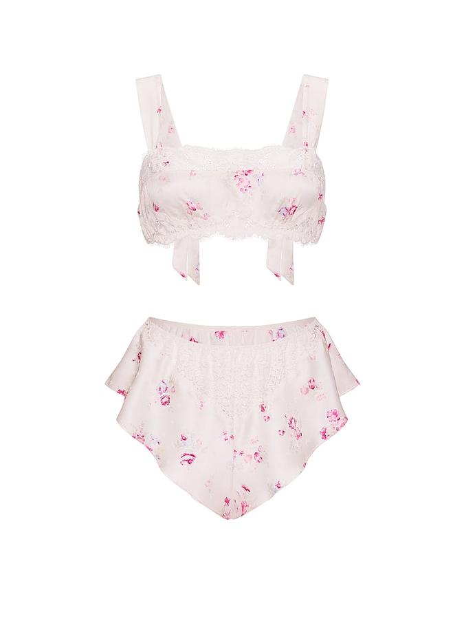 Butterflies Jacquard Bralette & Flutter Short Set image number 2