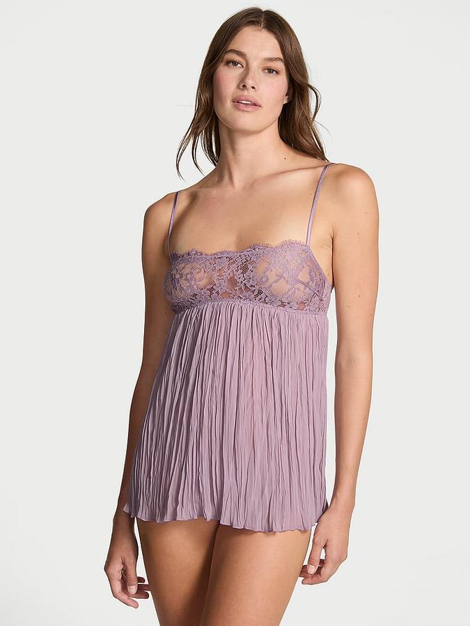 Dare to Dream Lace Pleated Babydoll Set image number 0