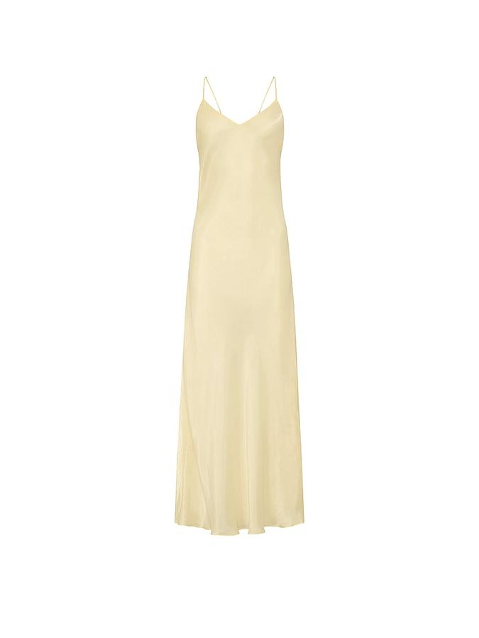 Luxe Sheer Satin Long Slip Dress image number 2