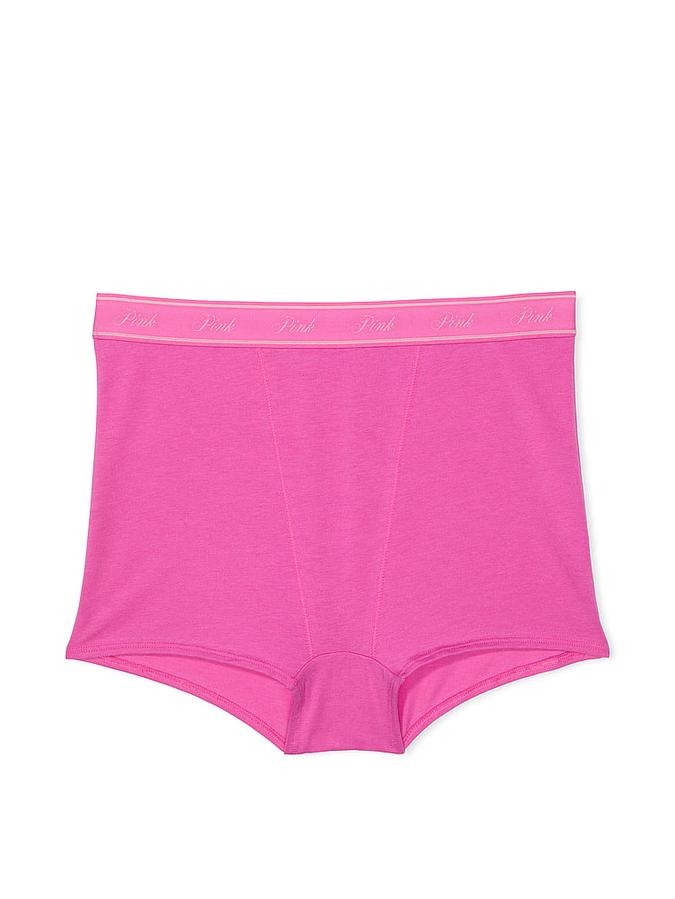 Logo Cotton High-Waist Boyshort Panty image number 2