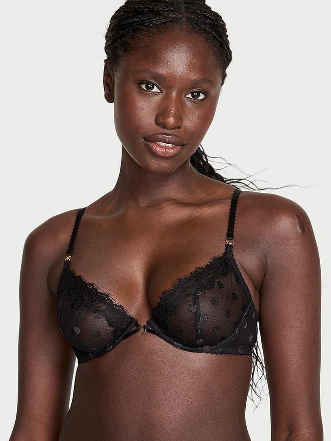 Multicolor Sheer Heritage Dot Unlined Demi Bra Sheer Heritage Dot Unlined Demi Bra