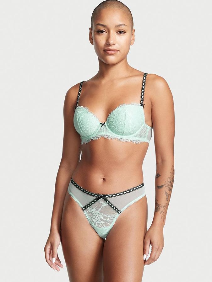 Ribbon Slot Push-Up Bra image number 3