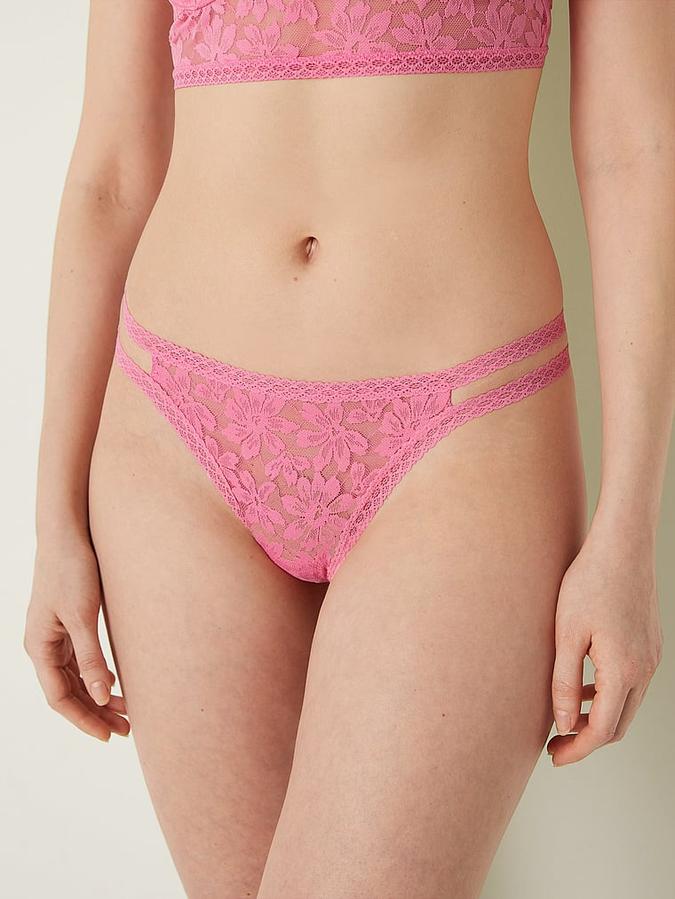 &nbsp;Lace Strappy Thong Panty