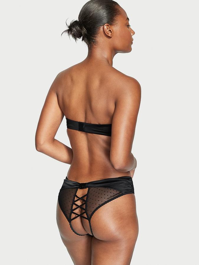 Bow-Back Open Lace-Up Cheeky Panty image number 1