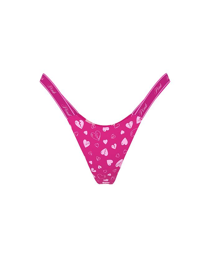 Logo Cotton High-Leg Micro Thong Panty image number 2